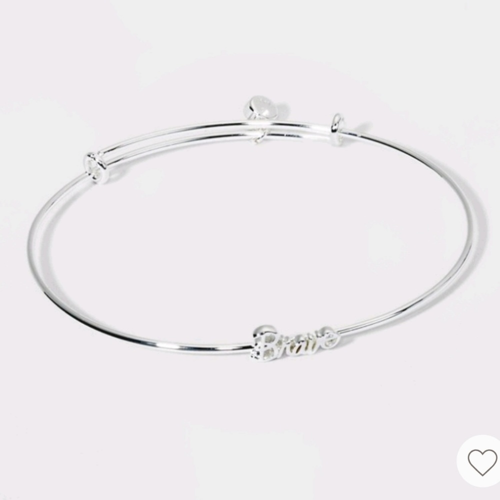 Silver plated thin expandable Brave Bangle Brazale